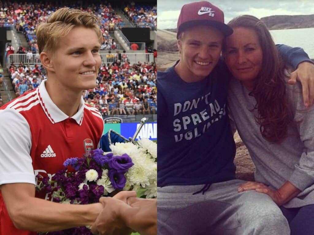 Martin Odegaard with his mom
