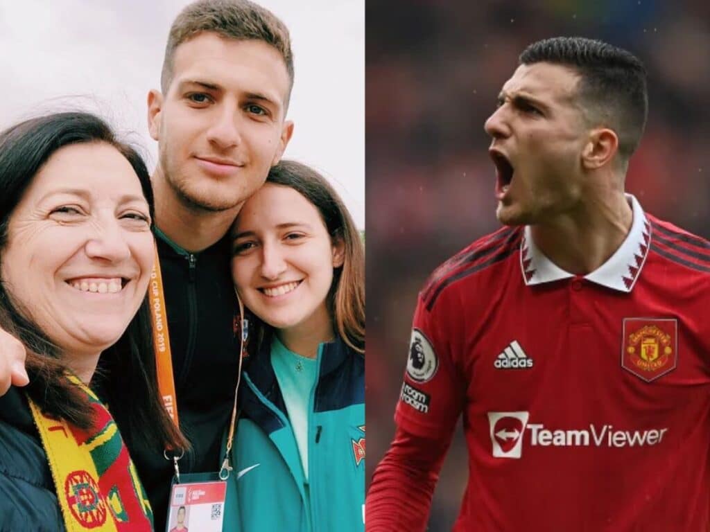 Diogo Dalot mother and sister