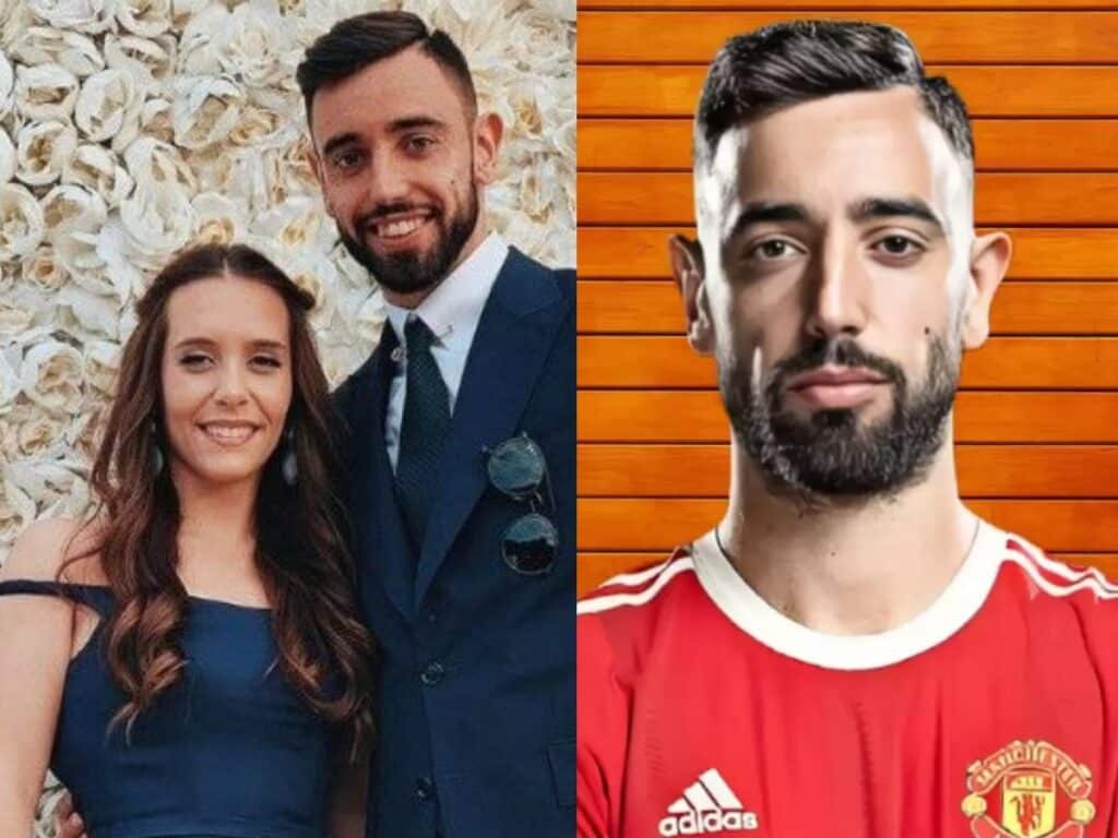 Bruno Fernandes with his wife Ana Pinho