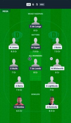 LIS vs VCC Dream11 Prediction Today Match,